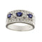 54 Bague bandeau en or blanc, saphirs et diamants 58 Facettes 28841