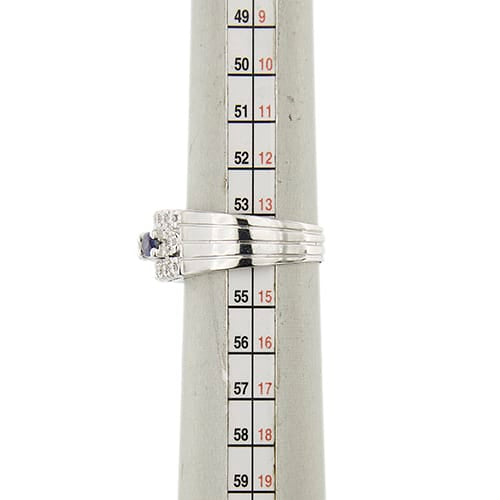 54 Bague bandeau en or blanc, saphirs et diamants 58 Facettes 28841