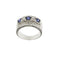 54 Bague bandeau en or blanc, saphirs et diamants 58 Facettes 28841