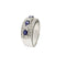 54 Bague bandeau en or blanc, saphirs et diamants 58 Facettes 28841