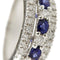 54 Bague bandeau en or blanc, saphirs et diamants 58 Facettes 28841