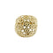 57 Bague bandeau à fleurs en or jaune 58 Facettes 40828