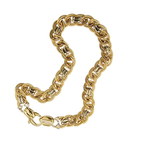 Bracelet unisexe maille gourmette en trois ors 58 Facettes 36016