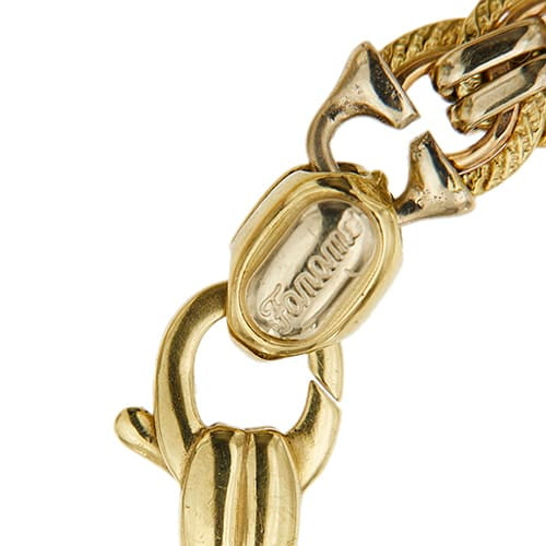 Bracelet unisexe maille gourmette en trois ors 58 Facettes 36016