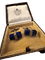 Boutons de manchette en or jaune et lapis-lazuli
