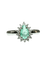 Bague en or blanc 18k avec tourmaline Paraíba et diamants