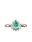 Bague 53 Bague en or blanc 18k avec tourmaline Paraíba et diamants 58 Facettes ANELLO PARAIBA PEAR