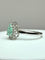 Bague 53 Bague en or blanc 18k avec tourmaline Paraíba et diamants 58 Facettes ANELLO PARAIBA PEAR