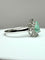 Bague 53 Bague en or blanc 18k avec tourmaline Paraíba et diamants 58 Facettes ANELLO PARAIBA PEAR