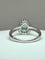 Bague 53 Bague en or blanc 18k avec tourmaline Paraíba et diamants 58 Facettes ANELLO PARAIBA PEAR