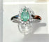 Bague 53 Bague en or blanc 18k avec tourmaline Paraíba et diamants 58 Facettes ANELLO PARAIBA PEAR