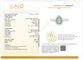 Bague 53 Bague en or blanc 18k avec tourmaline Paraíba et diamants 58 Facettes ANELLO PARAIBA PEAR