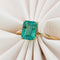 53 Bague en or jaune 18K avec émeraude de Zambie 1,96 ct 58 Facettes R0010