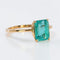 53 Bague en or jaune 18K avec émeraude de Zambie 1,96 ct 58 Facettes R0010