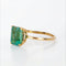 53 Bague en or jaune 18K avec émeraude de Zambie 1,96 ct 58 Facettes R0010