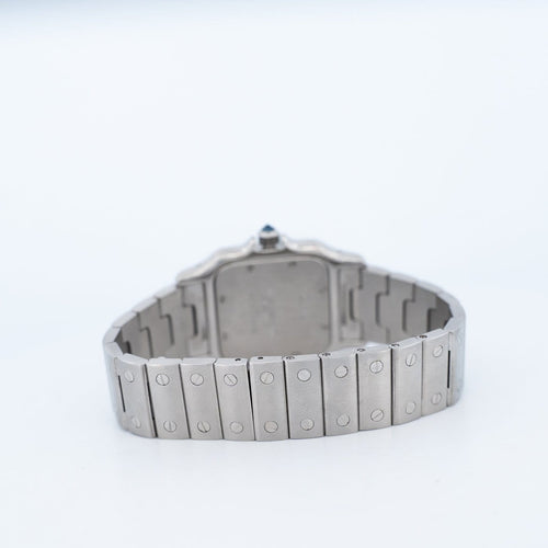 Montre Cartier Santos Galbée - Montre LM en acier 58 Facettes 545