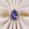 Bague 55 Bague en or jaune 18 ct, tanzanite GFCO et diamants 58 Facettes R010