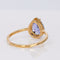 Bague 55 Bague en or jaune 18 ct, tanzanite GFCO et diamants 58 Facettes R010