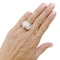 Bague 54 Bague motif libre en or jaune, platine et diamants 58 Facettes 35922
