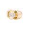 Bague 53 Tank - Bague asymétrique en or rose, platine et diamants 58 Facettes 35933