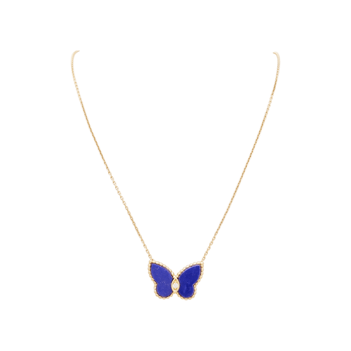 Collier Van Cleef & Arpels Papillon - Collier en or jaune, lapis-lazuli et diamant 58 Facettes 35820