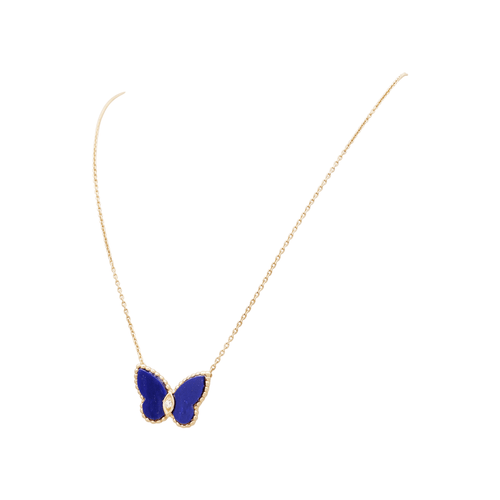 Collier Van Cleef & Arpels Papillon - Collier en or jaune, lapis-lazuli et diamant 58 Facettes 35820