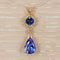 Pendentif Pendentif en or jaune 14 ct avec saphir, diamants et tanzanite 58 Facettes P0011