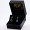 Boucles d'oreilles en or jaune 14 ct, tanzanites certifiées et saphirs 58 Facettes E0047