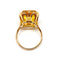 Bague 55 Bague cocktail en or jaune 18 carats sertie d’une citrine 58 Facettes BVP-BAG-0038