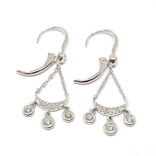 Boucles d'oreilles Boucles d'oreilles attrape-rêves en or blanc 18 carats et diamants 58 Facettes BVP-BDO-0067