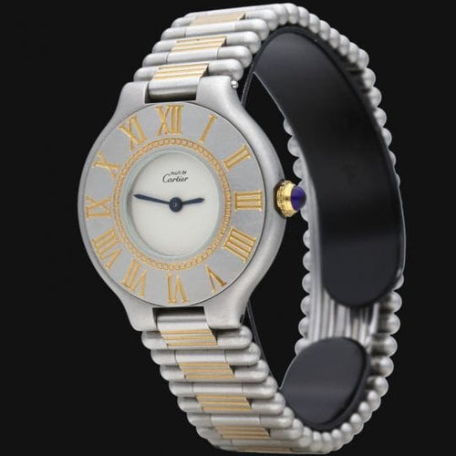 Cartier Must 21 - Montre en or jaune et acier 58 Facettes MT48044