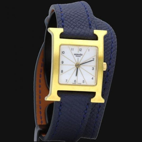 Hermès - Montre Heure H plaqué or 58 Facettes MT47107