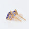 Royal Twilight - Boucles d'oreilles en or jaune 585, tanzanites et diamants 58 Facettes E0048