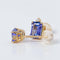 Royal Twilight - Boucles d'oreilles en or jaune 585, tanzanites et diamants 58 Facettes E0048
