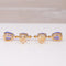 Boucles d'oreilles en or jaune 18 ct, tanzanites certifiées et diamants 58 Facettes E0049