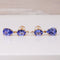 Boucles d'oreilles en or jaune 18 ct, tanzanites certifiées et diamants 58 Facettes E0049