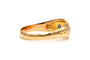 57 Bague Art déco en or jaune 18 ct, diamant et saphirs 58 Facettes B832