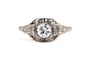 54 Bague Art déco en or blanc et diamants 58 Facettes 23845