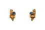 Boucles d'oreilles Boucles d'oreilles contemporaines en or jaune, saphirs et diamants 58 Facettes B914