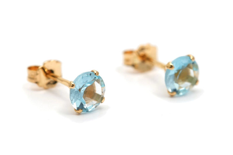 Boucles d'oreilles Boucles d'oreilles contemporaines en or jaune 18 carats et topazes 58 Facettes 24009