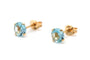 Boucles d'oreilles Boucles d'oreilles contemporaines en or jaune 18 carats et topazes 58 Facettes 24009