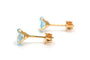 Boucles d'oreilles Boucles d'oreilles contemporaines en or jaune 18 carats et topazes 58 Facettes 24009