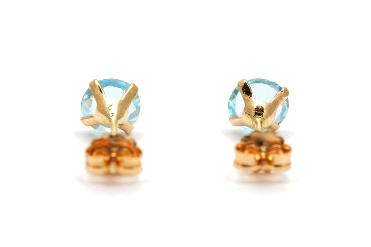 Boucles d'oreilles Boucles d'oreilles contemporaines en or jaune 18 carats et topazes 58 Facettes 24009