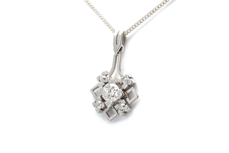 Pendentif Art Déco - Pendentif en platine et diamants taille ancienne 58 Facettes 24021