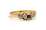 Bague 57 Bague Art déco en or jaune 18 carats, saphir et perles 58 Facettes B919