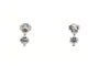 Boucles d'oreilles Boucles d'oreilles contemporaines en or blanc 18 carats serties de zirconiums 58 Facettes 23960