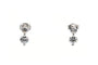 Boucles d'oreilles contemporaines en or blanc 18 carats serties de zirconiums 58 Facettes 23960