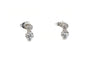 Boucles d'oreilles contemporaines en or blanc 18 carats serties de zirconiums 58 Facettes 23960