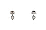 Boucles d'oreilles contemporaines en or blanc 18 carats serties de zirconiums 58 Facettes 23960