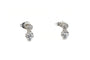 Boucles d'oreilles Boucles d'oreilles contemporaines en or blanc 18 carats serties de zirconiums 58 Facettes 23960